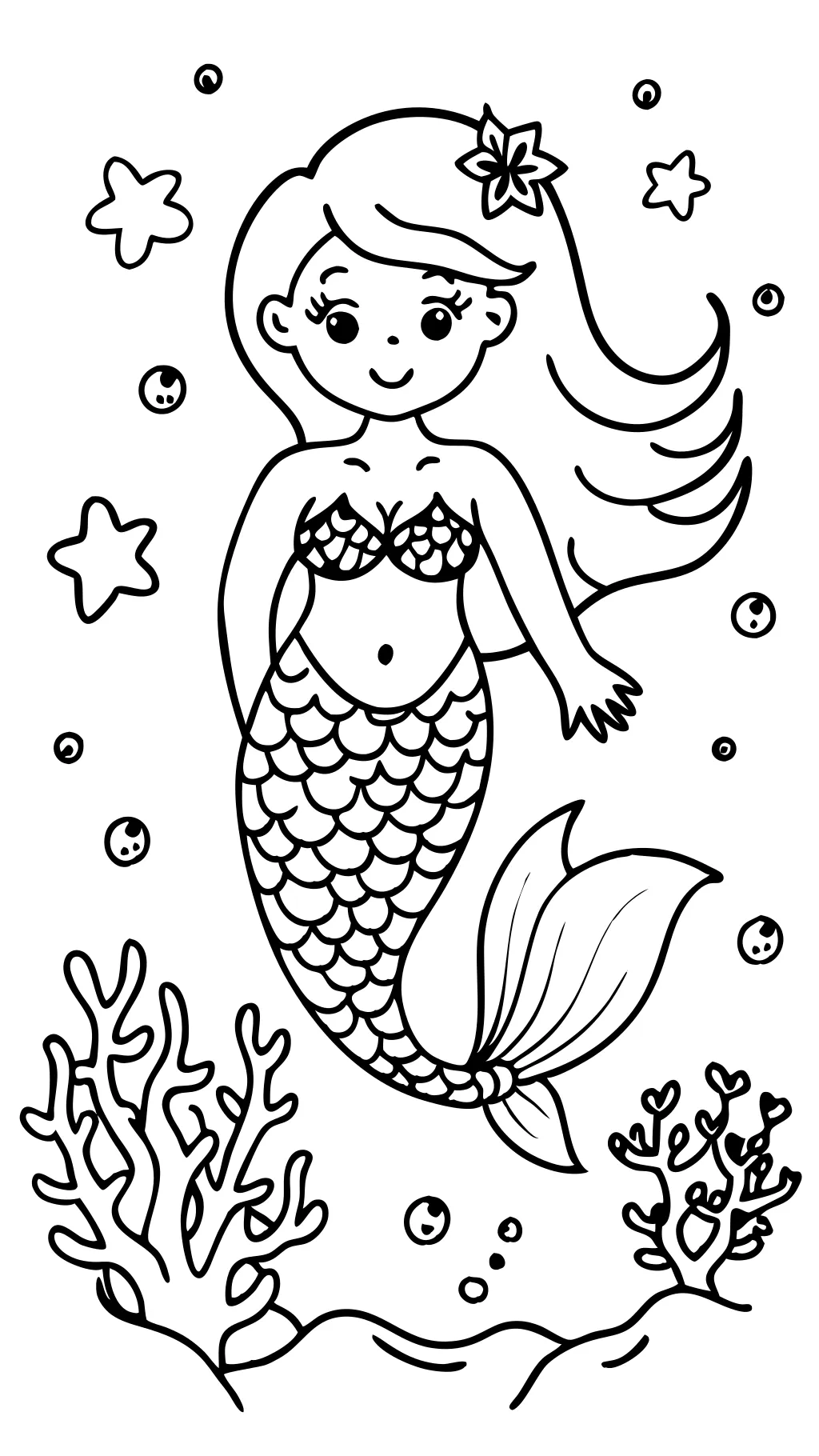 free printable mermaid color pages